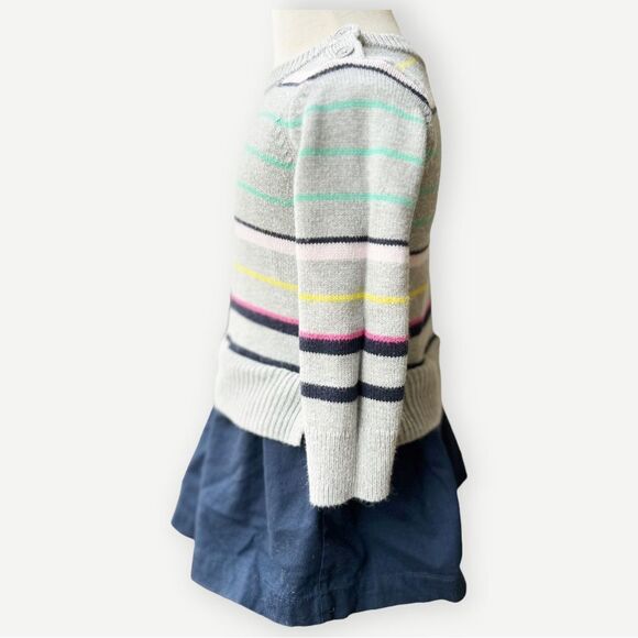 Baby Gap Girls Kids Button Shoulder Ruffle Hem Sweater Dress. 12-18 Months. - Picture 2 of 6
